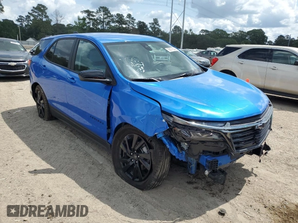 2024 Chevrolet Equinox LS with VIN 3GNAXHEG0RL163520, listed as a Copart auction lot 58076045 with 28,531 mi miles and Salvage title. Bid and sale history available at DreamBid. Image 4.