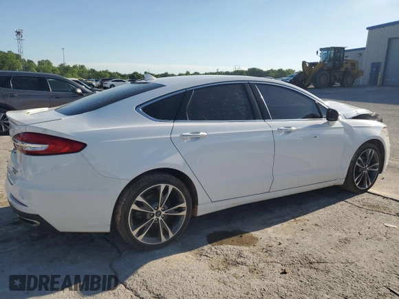 2020 Ford Fusion Titanium with VIN 3FA6P0D98LR176335, listed as a Copart auction lot 55323275 with 76,572 mi miles and Salvage title. Bid and sale history available at DreamBid. Image 3.