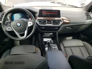 2024 BMW X3 sDrive30i with VIN 5UX43DP01R9V58548, listed as a Copart auction lot 47948765 with 23,363 mi miles and Salvage Title. Bid and sale history available at DreamBid. Image 8.