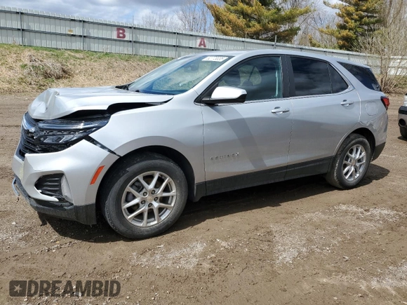 2022 Chevrolet Equinox LT with VIN 3GNAXKEV7NS104735, listed as a Copart auction lot 52773035 with 27,331 mi miles and Clean Title. Bid and sale history available at DreamBid. Image 1.