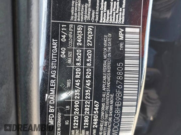 2011 Mercedes-Benz GLK 350 with VIN WDCGG8HB9BF678805, listed as a Copart auction lot 69872274 with 139,268 mi miles and Salvage Title. Bid and sale history available at DreamBid. Image 15.