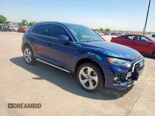 2021 Audi Q5 Premium Plus with VIN WA1BAAFY0M2055853, listed as a Copart auction lot 52645005 with 43,216 mi miles and Salvage Title. Bid and sale history available at carsss.com. Image 4.