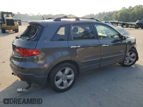 2009 Acura RDX Technology with VIN 5J8TB18589A002925, listed as a Copart auction lot 62224635 with Not provided miles and Salvage title. Bid and sale history available at DreamBid. Image 3.