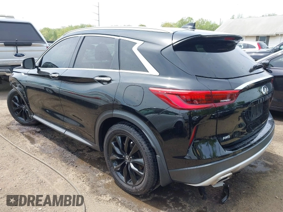 2019 Infiniti QX50 Essential with VIN 3PCAJ5M30KF138306, listed as a IAAI auction lot 42099096 with 73,587 mi miles and . Bid and sale history available at DreamBid. Image 3.