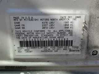 2009 Mitsubishi Galant ES with VIN 4A3AB36F19E039205, listed as a Copart auction lot 46117185 with 169,688 mi miles and Salvage Title. Bid and sale history available at carsss.com. Image 12.