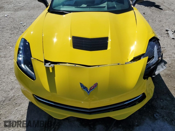 2016 Chevrolet Corvette Z51 3LT with VIN 1G1YL2D7XG5106944, listed as a Copart auction lot 46758305 with 24,802 mi miles and Salvage title. Bid and sale history available at DreamBid. Image 12.