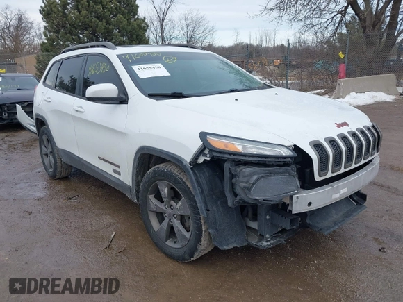 2016 Jeep Cherokee Latitude with VIN 1C4PJMCB7GW268714, listed as a IAAI auction lot 41655450 with 180,603 mi miles. Bid and sale history available at carsss.com. Image 1.