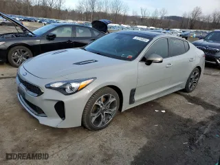 2021 Kia Stinger GT-Line with VIN KNAE15LA1M6093986, listed as a Copart auction lot 47316034 with 44,185 mi miles and Non Repairable. Bid and sale history available at carsss.com. Image 1.