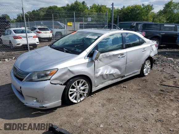 2010 Lexus HS 250h with VIN JTHBB1BA7A2002122, listed as a Copart auction lot 87453034 with Not Provided miles and Salvage Title. Bid and sale history available at DreamBid. Image 1.