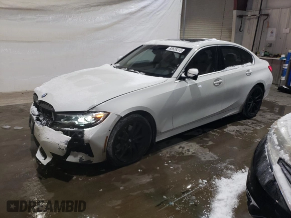 2019 BMW 3 Series 330i xDrive with VIN WBA5R7C59KAJ81850, listed as a Copart auction lot 88526315 with 64,770 mi miles and Salvage title. Bid and sale history available at DreamBid. Image 1.