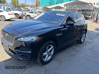 2018 Jaguar F-Pace 30t Premium with VIN SADCJ2GX0JA296016, listed as a Copart auction lot 46682375 with 105,337 mi miles and Clean title. Bid and sale history available at DreamBid. Image 2.