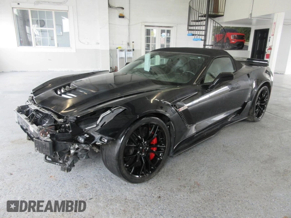 2017 Chevrolet Corvette Z06 3LZ with VIN 1G1YU3D60H5603836, listed as a Copart auction lot 78516134 with 4,594 mi miles and Salvage Title. Bid and sale history available at carsss.com. Image 2.