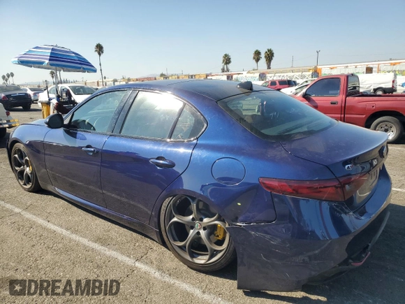 2019 Alfa Romeo Giulia Ti Sport with VIN ZARFANBN8K7612203, listed as a Copart auction lot 72585364 with 59,809 mi miles and Salvage Title. Bid and sale history available at carsss.com. Image 2.