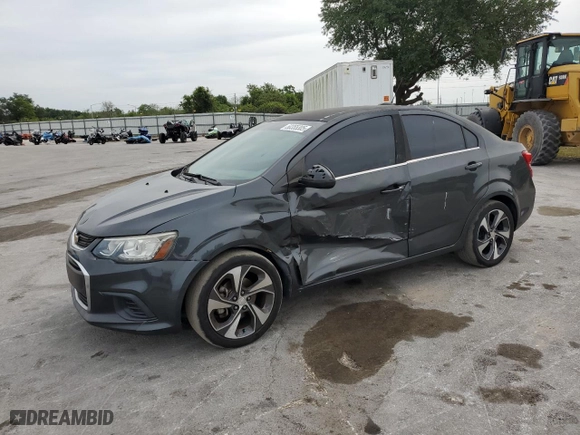 2017 Chevrolet Sonic Premier with VIN 1G1JF5SBXH4120366, listed as a Copart auction lot 50355305 with 123,932 mi miles and Salvage Title. Bid and sale history available at carsss.com. Image 1.