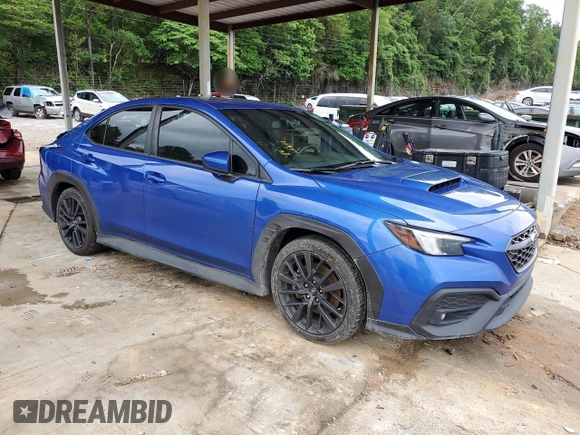 2022 Subaru WRX Premium with VIN JF1VBAF64N9029561, listed as a Copart auction lot 56467545 with 42,596 mi miles and Salvage title. Bid and sale history available at DreamBid. Image 4.