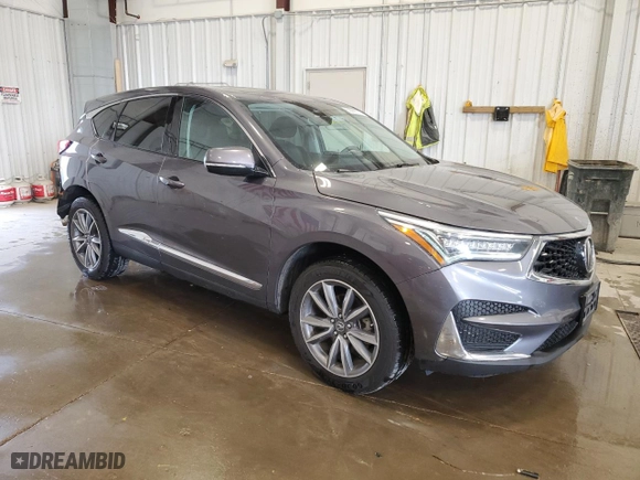 2019 Acura RDX w/Technology Pkg with VIN 5J8TC2H57KL013945, listed as a Copart auction lot 52996775 with 92,136 mi miles and Salvage Title. Bid and sale history available at carsss.com. Image 4.