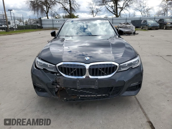 2021 BMW 3 Series 330e with VIN 3MW5P7J09M8B59312, listed as a Copart auction lot 47954125 with 0 mi miles and Salvage Title. Bid and sale history available at carsss.com. Image 5.
