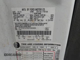2012 Ford F-150 XL with VIN 1FTFW1CF9CFA53053, listed as a IAAI auction lot 42103851 with 186,599 mi miles. Bid and sale history available at carsss.com. Image 9.