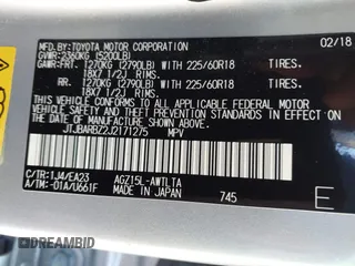 2018 Lexus NX with VIN JTJBARBZ2J2171275, listed as a IAAI auction lot 41897608 with 90,420 mi miles. Bid and sale history available at carsss.com. Image 9.