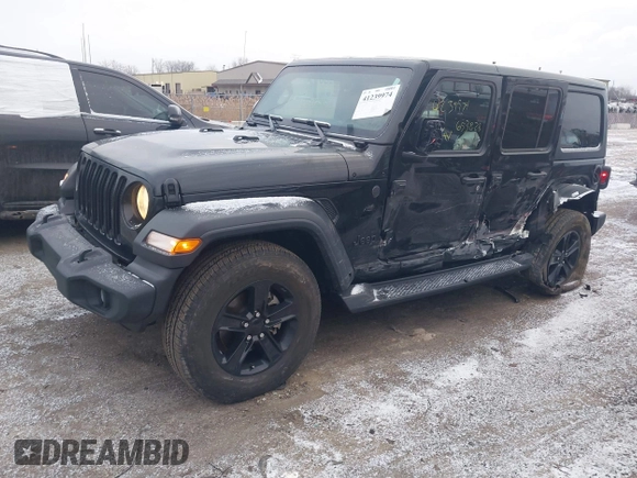 2023 Jeep Wrangler Sport S with VIN 1C4HJXDG8PW653828, listed as a IAAI auction lot 41239974 with 16,076 mi miles and . Bid and sale history available at DreamBid. Image 2.