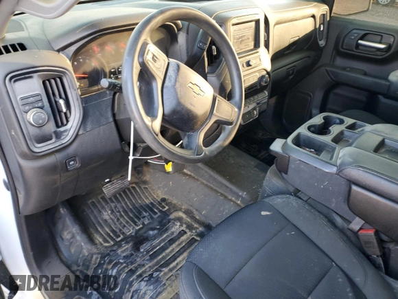 2020 Chevrolet Silverado 1500 Work Truck with VIN 1GCRWAEH5LZ343736, listed as a Copart auction lot 43262435 with 83,090 mi miles and Salvage Title. Bid and sale history available at DreamBid. Image 8.