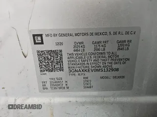 2021 Chevrolet Equinox LT with VIN 3GNAXKEV0MS132908, listed as a Copart auction lot 51863185 with 89,473 mi miles and Clean Title. Bid and sale history available at DreamBid. Image 13.