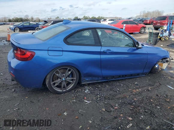 2017 BMW 2 Series M240i xDrive with VIN WBA2G3C52HV640901, listed as a Copart auction lot 85121474 with 37,965 mi miles and Salvage Title. Bid and sale history available at carsss.com. Image 3.