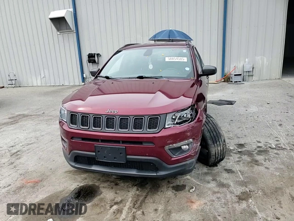2021 Jeep Compass 80th Anniversary with VIN 3C4NJDEBXMT546477, listed as a Copart auction lot 58854585 with 57,376 mi miles and Non repairable. Bid and sale history available at DreamBid. Image 14.