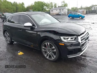 2018 Audi SQ5 Premium Plus z VIN WA1A4AFY9J2068874, wystawiony jako IAAI lot #42264739 z przebiegiem 97 195 mil mil oraz . Historia ofert i sprzedaży dostępna na DreamBid. Obrazek 1.