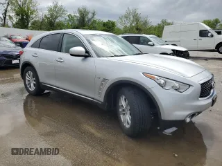 2017 Infiniti QX70 z VIN JN8CS1MW7HM414347, wystawiony jako Copart lot #54832335 z przebiegiem 157 656 mil mil oraz Czysty tytuł • Clean title. Historia ofert i sprzedaży dostępna na DreamBid. Obrazek 4.