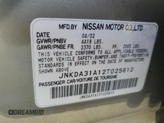 2002 Infiniti I35 Luxury with VIN JNKDA31A12T025612, listed as a Copart auction lot 71493464 with 80,210 mi miles and Salvage Title. Bid and sale history available at carsss.com. Image 12.