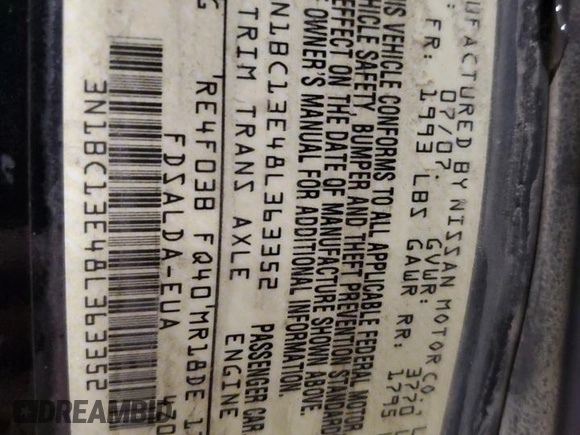 2008 Nissan Versa S z VIN 3N1BC13E48L363352, wystawiony jako Copart lot #50591665 z przebiegiem 204 311 mil mil oraz Szkoda całkowita • Salvage title. Historia ofert i sprzedaży dostępna na DreamBid. Obrazek 12.