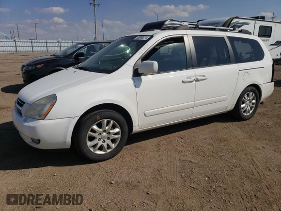 2007 Kia Sedona EX with VIN KNDMB233976167395, listed as a Copart auction lot 68980314 with 119,141 mi miles and Salvage Title. Bid and sale history available at carsss.com. Image 1.