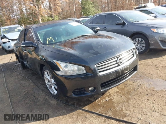 2014 Nissan Maxima S with VIN 1N4AA5APXEC487441, listed as a IAAI auction lot 40865155 with 153,495 mi miles and . Bid and sale history available at DreamBid. Image 1.