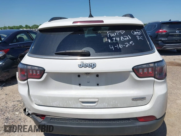 2022 Jeep Compass Latitude с VIN 3C4NJCBB4NT210839, выставлен на аукционе IAAI как лот 42085461 с пробегом 27 638 миль миль и . История ставок и продаж доступна на DreamBid. Изображение 16.