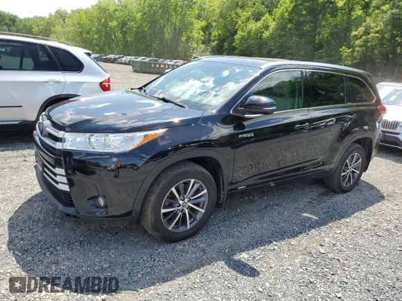 2018 Toyota Highlander Hybrid XLE with VIN 5TDJGRFH1JS038904, listed as a Copart auction lot 58176435 with 38,083 mi miles and Clean title. Bid and sale history available at DreamBid. Image 1.