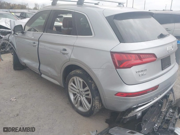 2019 Audi Q5 Premium Plus with VIN WA1BNAFY6K2095484, listed as a IAAI auction lot 40889208 with 1 mi miles. Bid and sale history available at carsss.com. Image 3.
