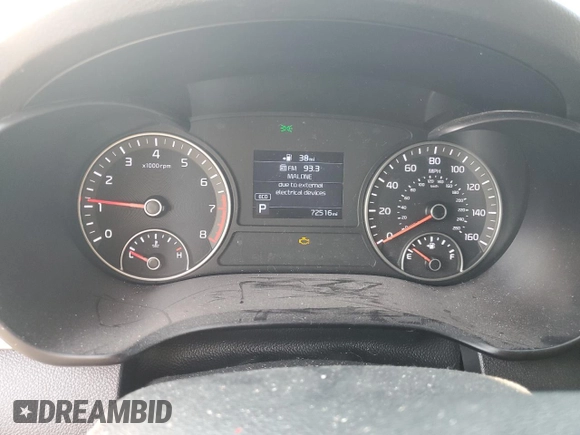 2020 Kia Optima LX with VIN 5XXGT4L3XLG407300, listed as a Copart auction lot 68158504 with 72,516 mi miles and Salvage title. Bid and sale history available at DreamBid. Image 9.