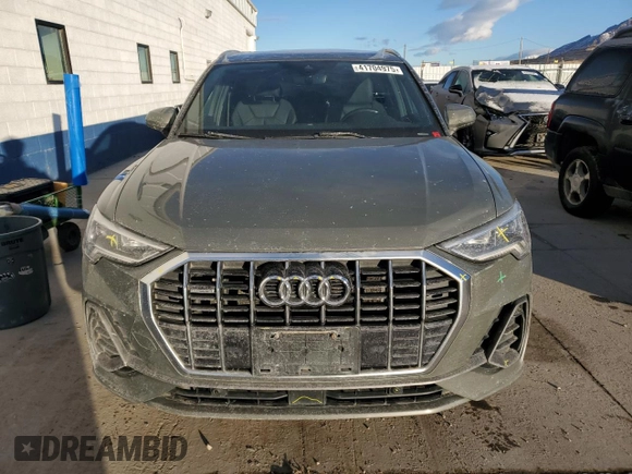 2020 Audi Q3 S line Premium Plus with VIN WA1EECF33L1004479, listed as a Copart auction lot 41704975 with 83,429 mi miles and Salvage title. Bid and sale history available at DreamBid. Image 5.