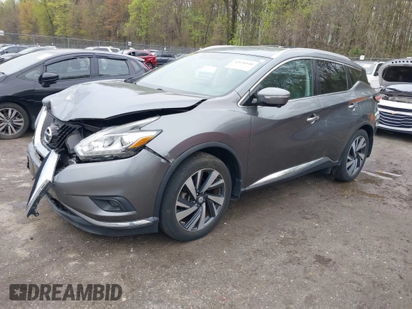 2015 Nissan Murano SL with VIN 5N1AZ2MH9FN254755, listed as a IAAI auction lot 42030540 with 44,135 mi miles and . Bid and sale history available at DreamBid. Image 17.