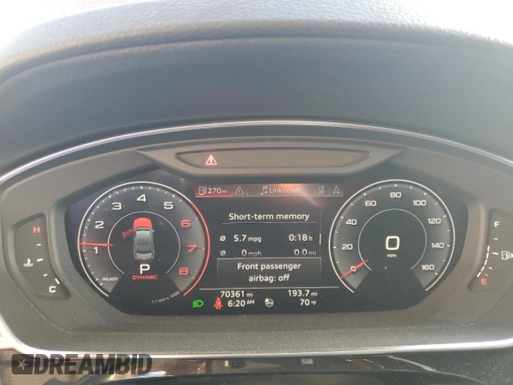 2019 Audi A8 L with VIN WAU8DAF88KN004021, listed as a Copart auction lot 55694355 with 70,361 mi miles and Clean Title. Bid and sale history available at carsss.com. Image 9.