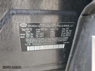 2020 Hyundai Santa Fe SE with VIN 5NMS2CAD2LH275623, listed as a Copart auction lot 42937265 with 89,553 mi miles and Salvage Title. Bid and sale history available at carsss.com. Image 13.