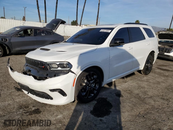 2024 Dodge Durango GT Plus with VIN 1C4RDHDG9RC225692, listed as a Copart auction lot 42327385 with 3,205 mi miles and Salvage title. Bid and sale history available at DreamBid. Image 1.