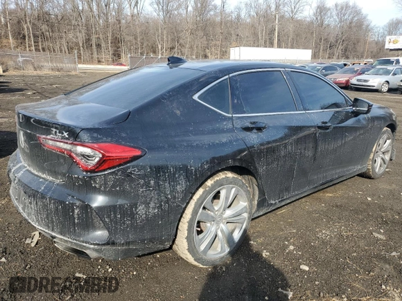 2021 Acura TLX w/Technology Package with VIN 19UUB6F49MA007796, listed as a Copart auction lot 43033105 with 70,829 mi miles and Salvage Title. Bid and sale history available at carsss.com. Image 3.