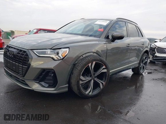 2023 Audi Q3 S line Premium Plus with VIN WA1EECF33P1147843, listed as a IAAI auction lot 41240001 with 22,743 mi miles. Bid and sale history available at carsss.com. Image 2.