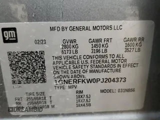2023 Chevrolet Traverse LS with VIN 1GNERFKW0PJ204373, listed as a Copart auction lot 48909225 with 54,045 mi miles and Clean Title. Bid and sale history available at carsss.com. Image 14.