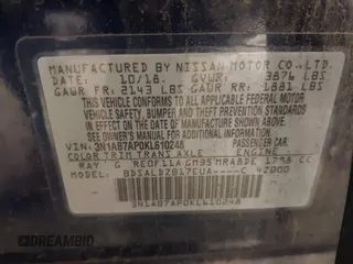 2019 Nissan Sentra SV with VIN 3N1AB7AP0KL610248, listed as a IAAI auction lot 41796249 with 93,527 mi miles and . Bid and sale history available at DreamBid. Image 9.