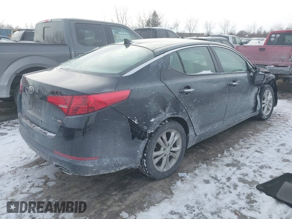 2013 Kia Optima EX with VIN 5XXGN4A72DG143975, listed as a IAAI auction lot 41385803 with 216,203 mi miles. Bid and sale history available at carsss.com. Image 4.