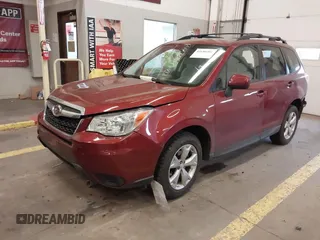 2014 Subaru Forester Premium z VIN JF2SJAEC1EH555726, wystawiony jako IAAI lot #41680381 z przebiegiem 85 528 mil mil oraz . Historia ofert i sprzedaży dostępna na DreamBid. Obrazek 2.