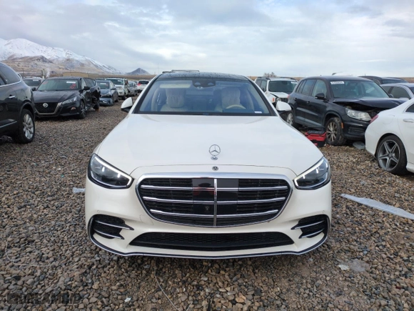 2022 Mercedes-Benz S-Class S 580 with VIN W1K6G7GB4NA067343, listed as a Copart auction lot 45412565 with 24,736 mi miles and Salvage Title. Bid and sale history available at carsss.com. Image 5.